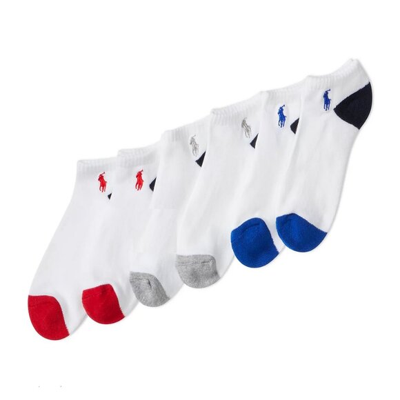 Polo Ralph Lauren Logo Crew Socks and Color Blocked Low Cut Socks 12 Pairs - Picture 5 of 7
